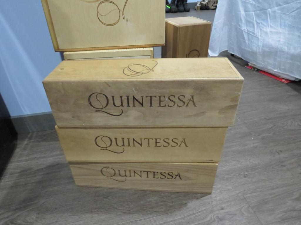 (10) Wood Wine Boxes