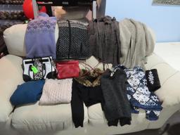 (9) Women's Sweaters & (3) Hand Bags