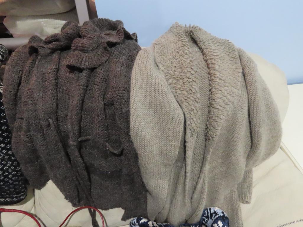 (9) Women's Sweaters & (3) Hand Bags