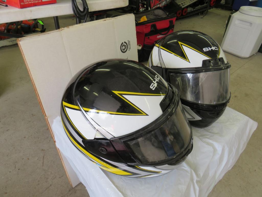 Pair of SHC Snowmobile Helmets