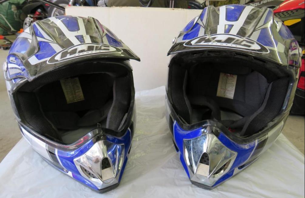 Pair of HJC Full Face Off Road Helmets