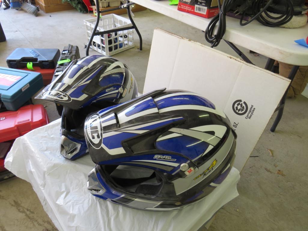 Pair of HJC Full Face Off Road Helmets