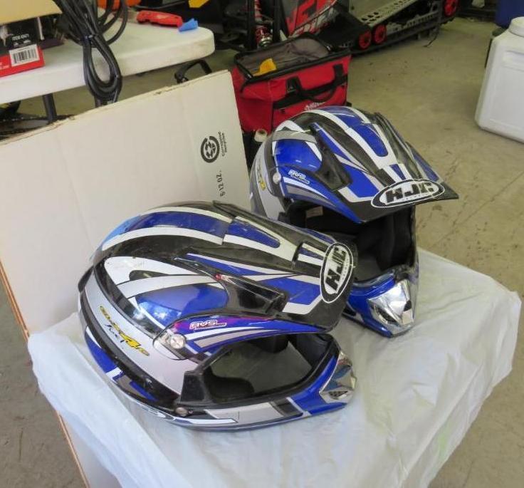 Pair of HJC Full Face Off Road Helmets