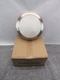 (2) Nuvo Brushed Nickel Flush Dome Lights