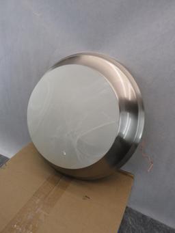 (2) Nuvo Brushed Nickel Flush Dome Lights