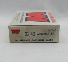 Box of (20) Winchester Western .32-40 Brass