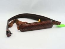 (2) Padded Tooled Leather Slings