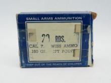 (20) 7.5x55mm Swiss Cartridges