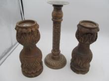 (3) Wooden Decorative Accents