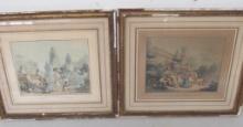 (2) 19th C Mezzotints by J B Huet & Bonnet