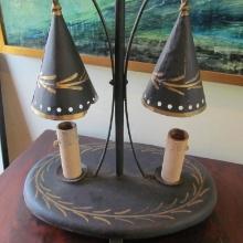 Toleware Double Table Lamp
