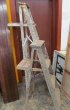 (2) Rickety Decorative Step Ladders