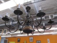 (8) Arm Hanging Brass Chandelier