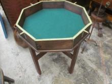 Round Glass Top Mahogany Vitrine