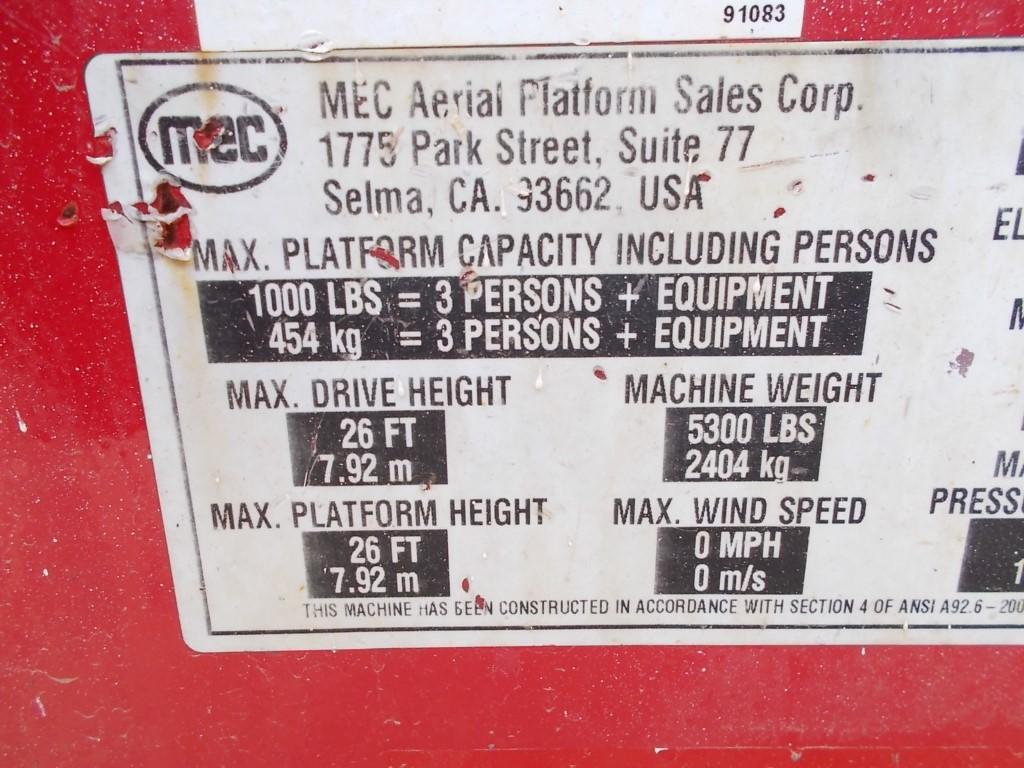 MEC 2008 Electric Scissor Lift