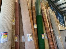 Rolls of Remnant Carpeting 12' x 18' to 12' x 7'