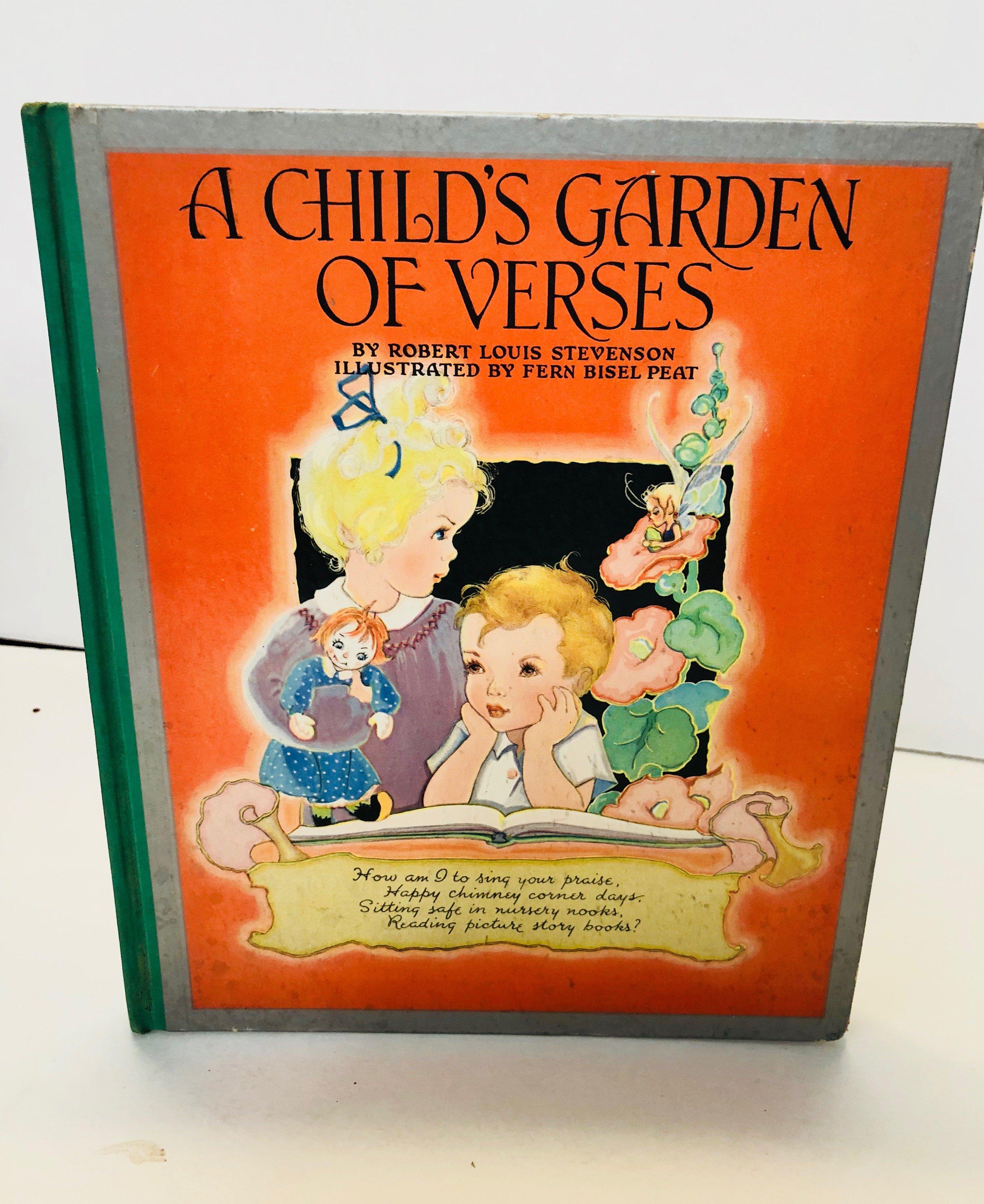 A Child's Garden of Verses by Robert Louis Stevenson (1940) Large illustrated hardcover
