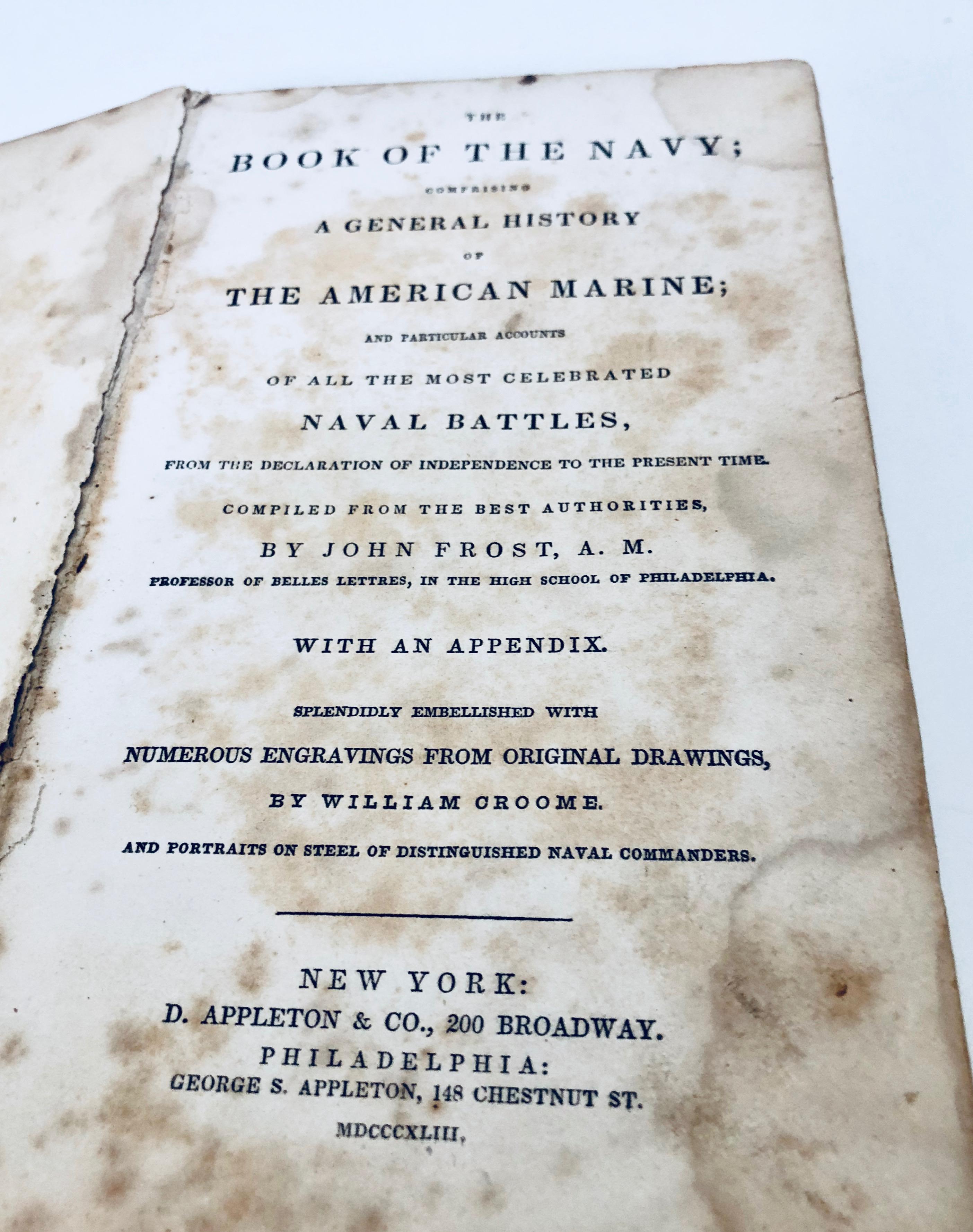 The BOOK OF THE U.S. NAVY (1853) All the Most Celebrated NAVAL BATTLES