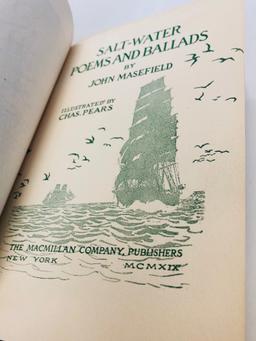 SALT-WATER Poems and Ballads by John Masefield (c.1920)