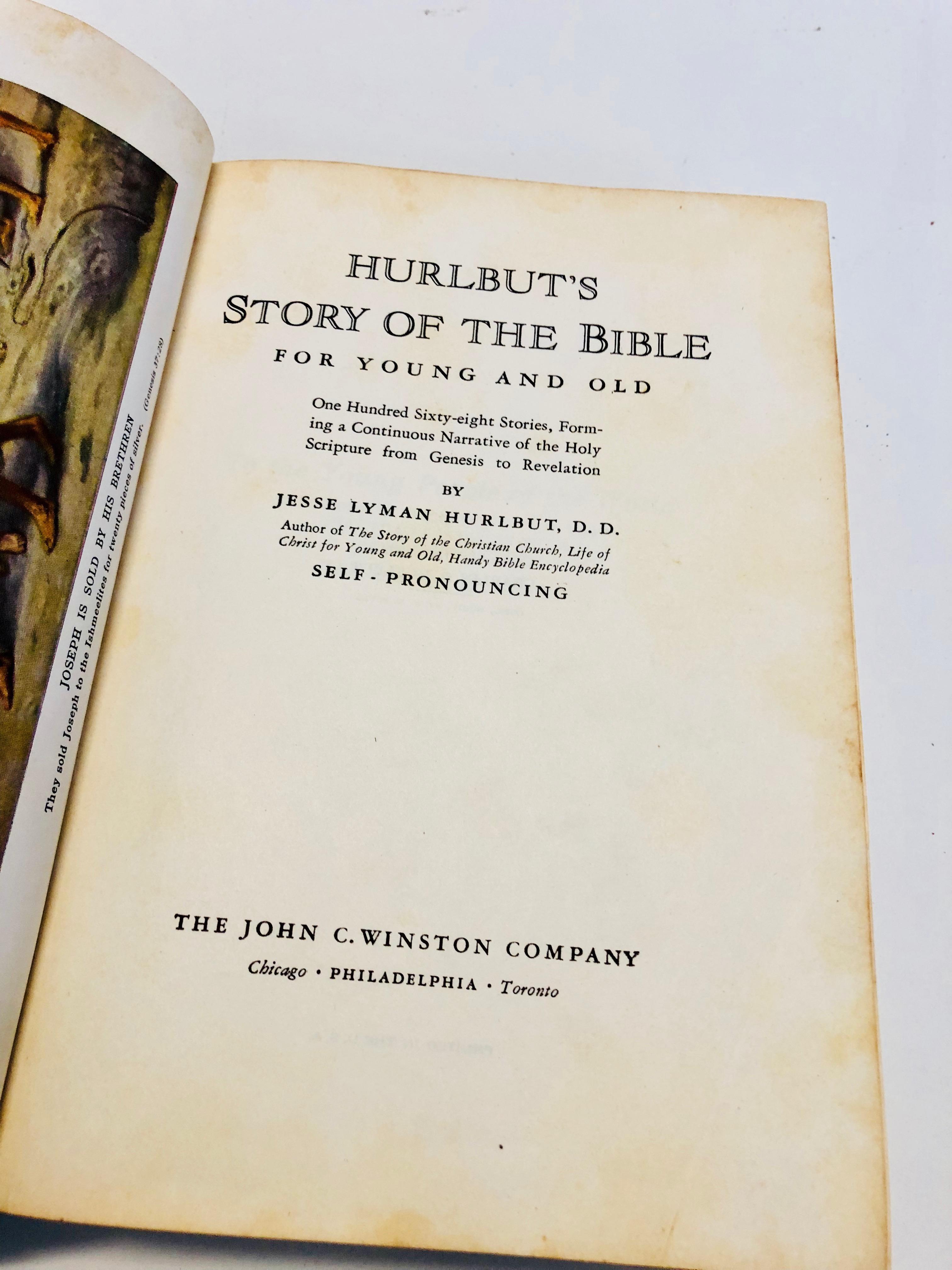 Hurlbut's Story of the Bible by Jesse Lyman Hurlbut (1932) Color Illustrations