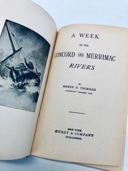 A Week on the Concord and Merrimac Rivers by Henry D. THOREAU (c.1900)