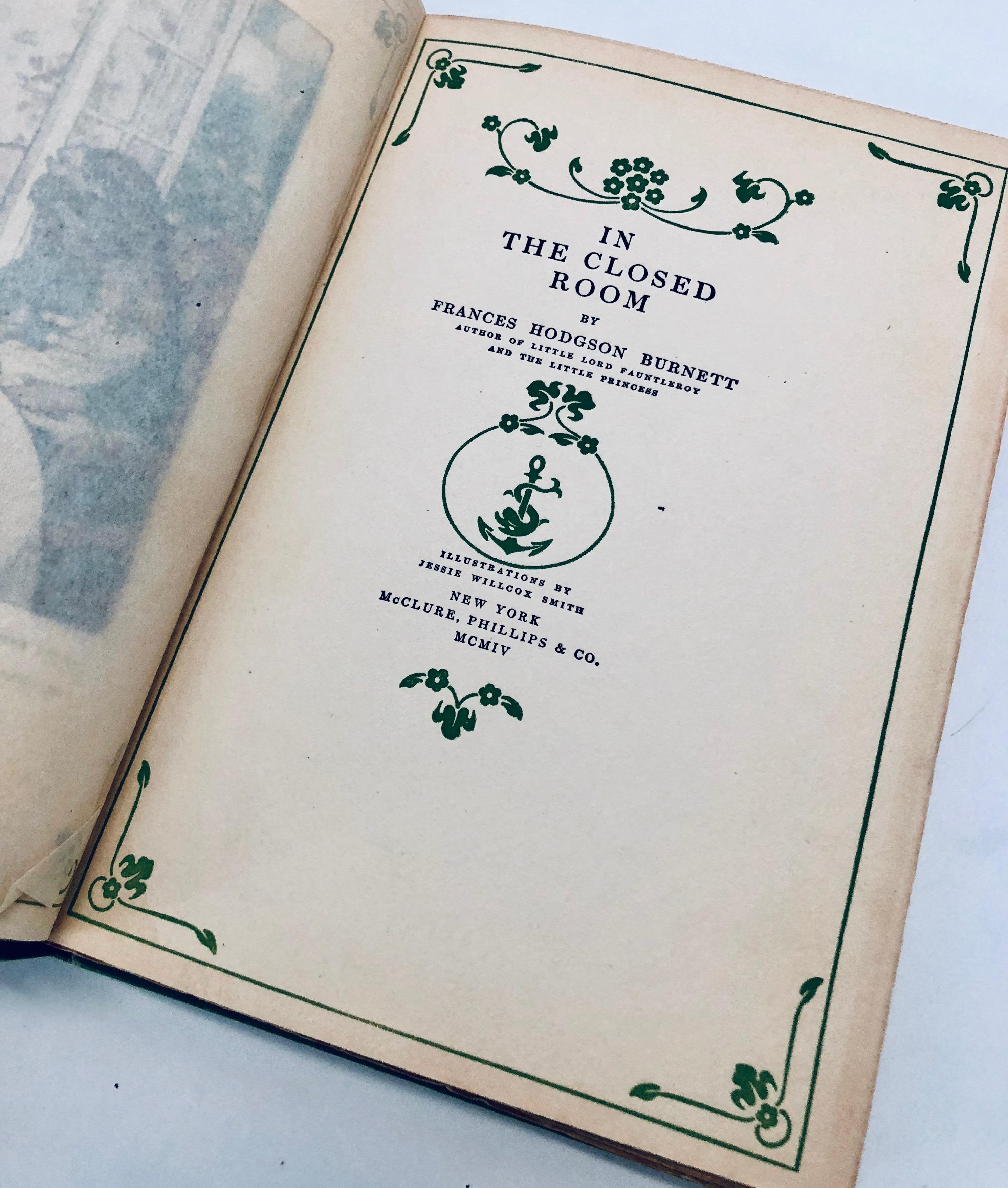 IN THE CLOSED ROOM by Frances Hodgson Burnett (1904) Illustrated by Jesse Wilcox Smith