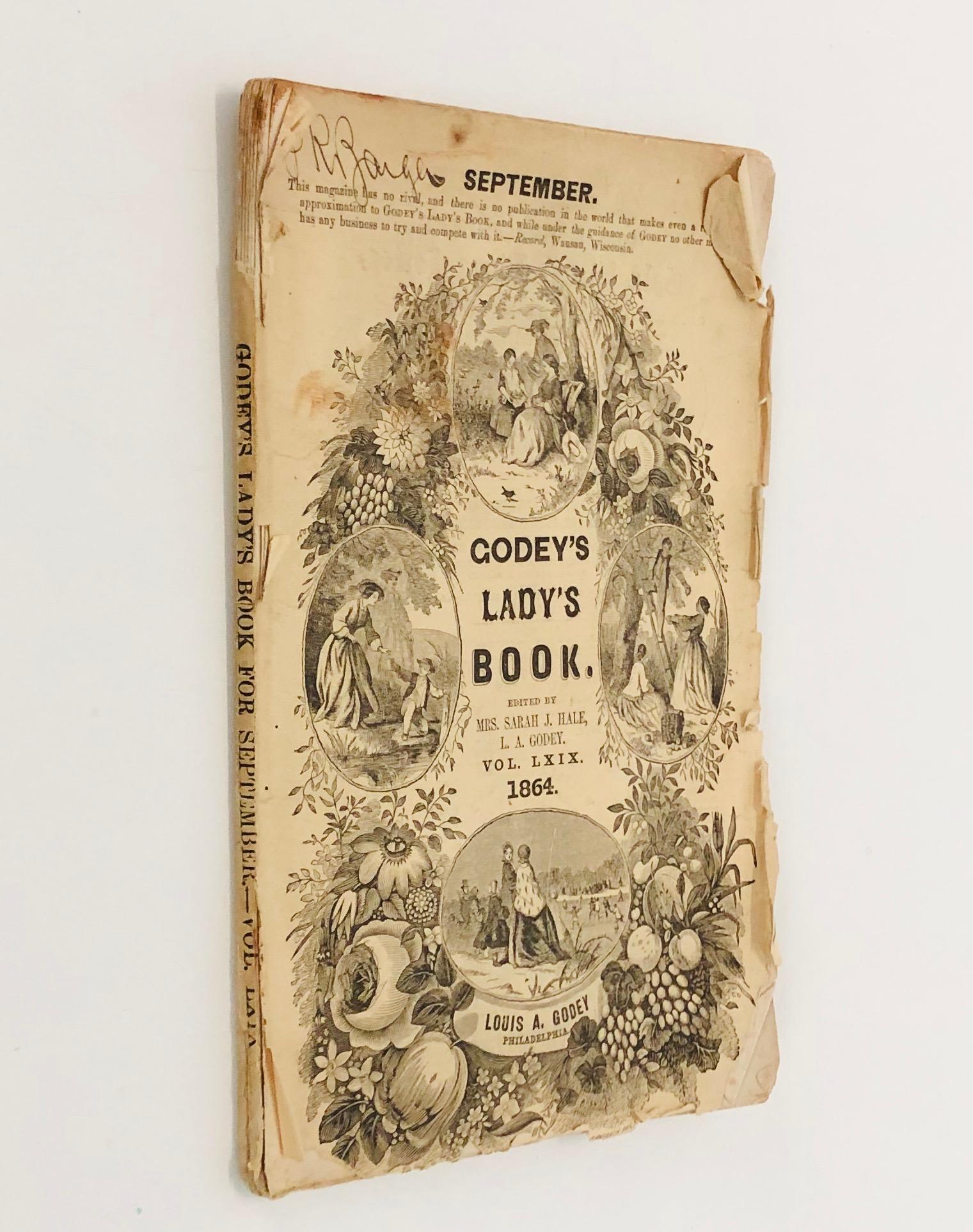 Godey's Lady's Book Magazine (1864) Civil War Era Fashion
