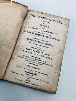 The NEW LATIN PRIMER by William Biglow (1813) Early Textbook