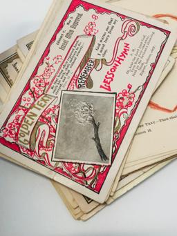 Collection of 50+ Religious Cards from the 1880's