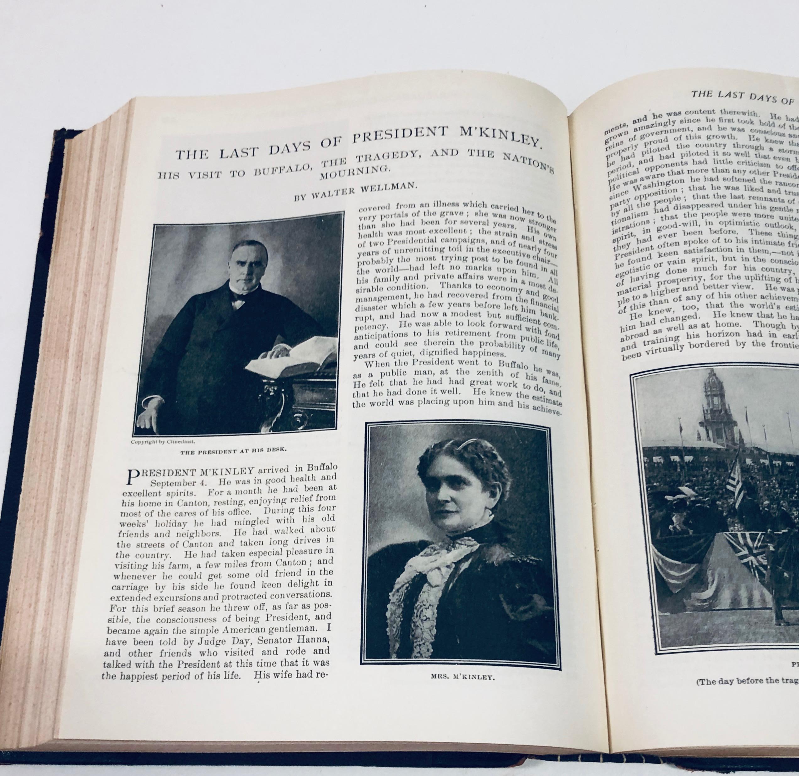 Review of Reviews Magazine BOUND (1901) with PRESIDENT MCKINLEY ASSASSINATION