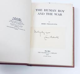 SIGNED The Human Boy's War by Eden Phillpotts (1924)