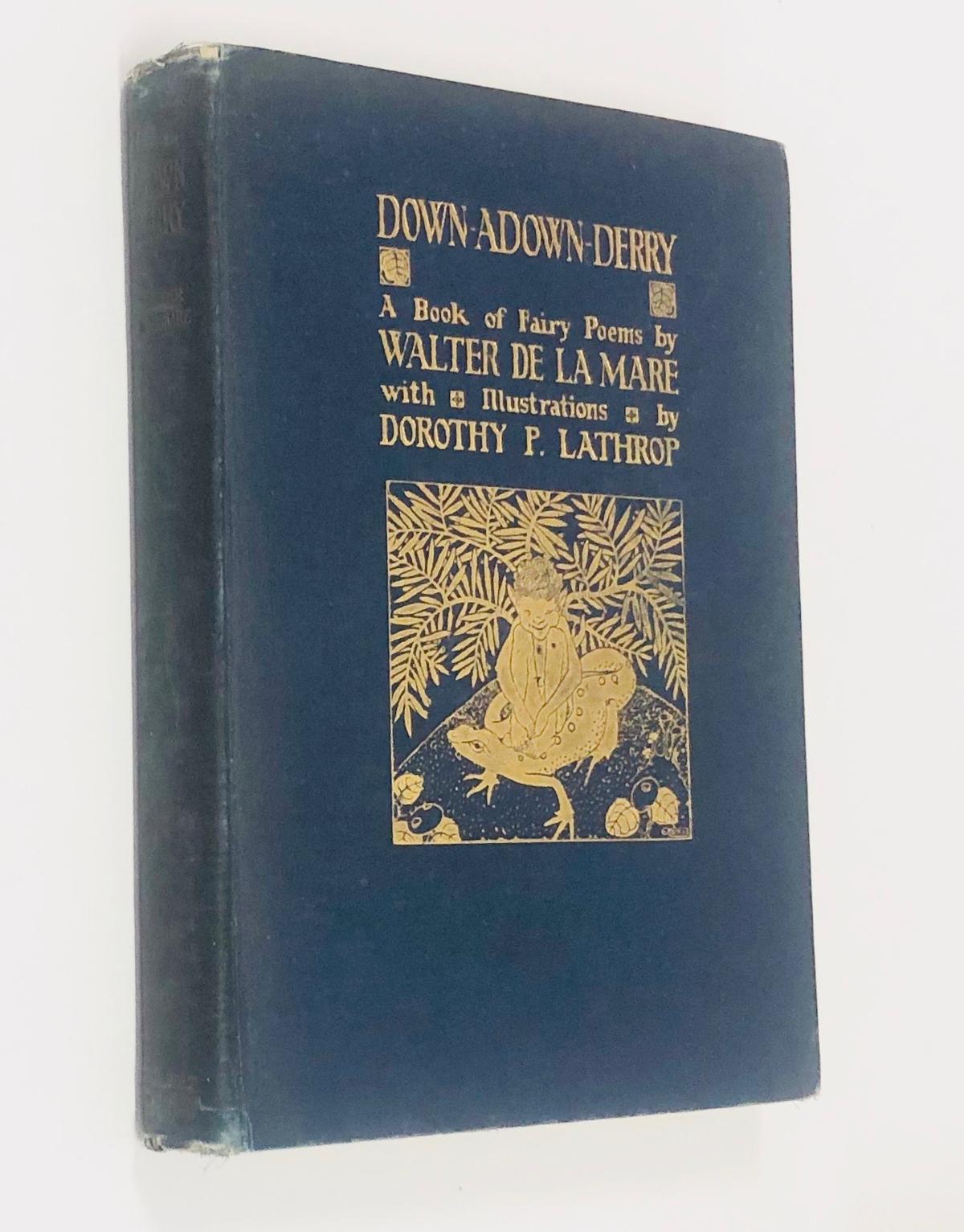 RARE Down-Adown-Derry A Book of FAIRY POEMS by Walter De La Mare (1924)