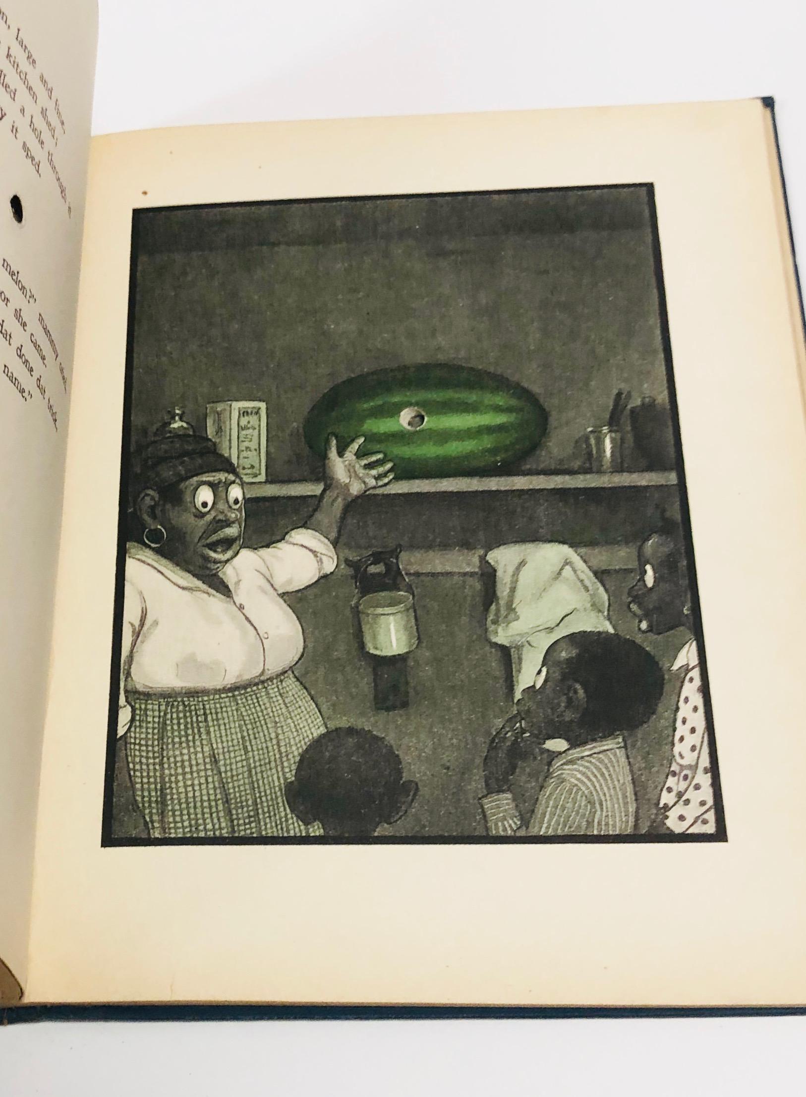 RAREST Antiquarian Children's Books - HOLE BOOK - SLANT BOOK by Peter Newell - CHILD SHOOTS GUN!
