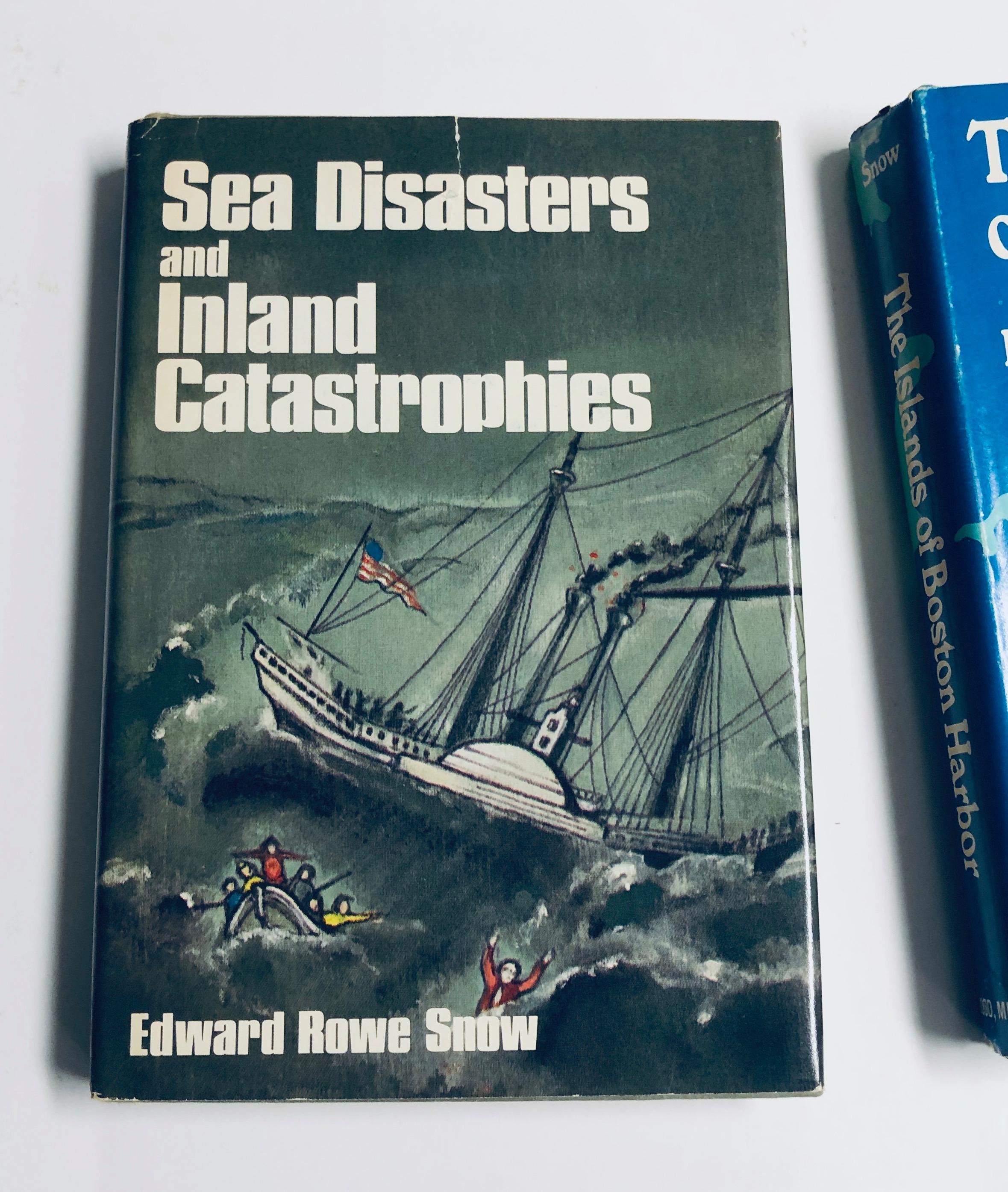 SIGNED Islands of Boston Harbor by EDWARD ROWE SNOW (1971) & Sea Disasters and Islands