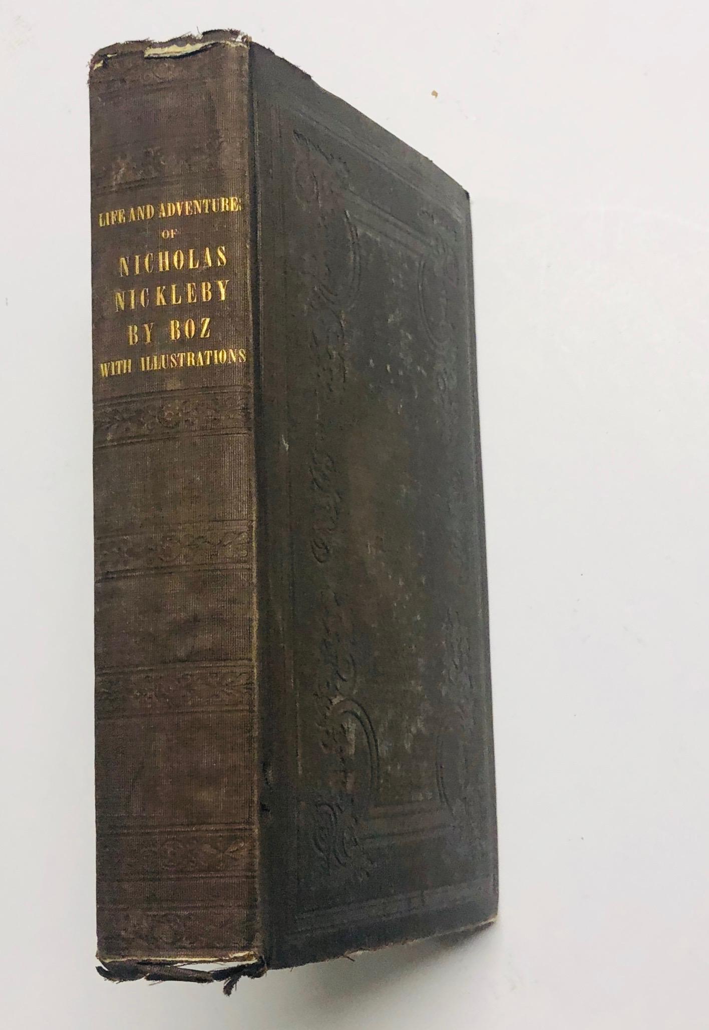 RARE The Life And Adventures Of Nicholas Nickleby (1844) Early Edition