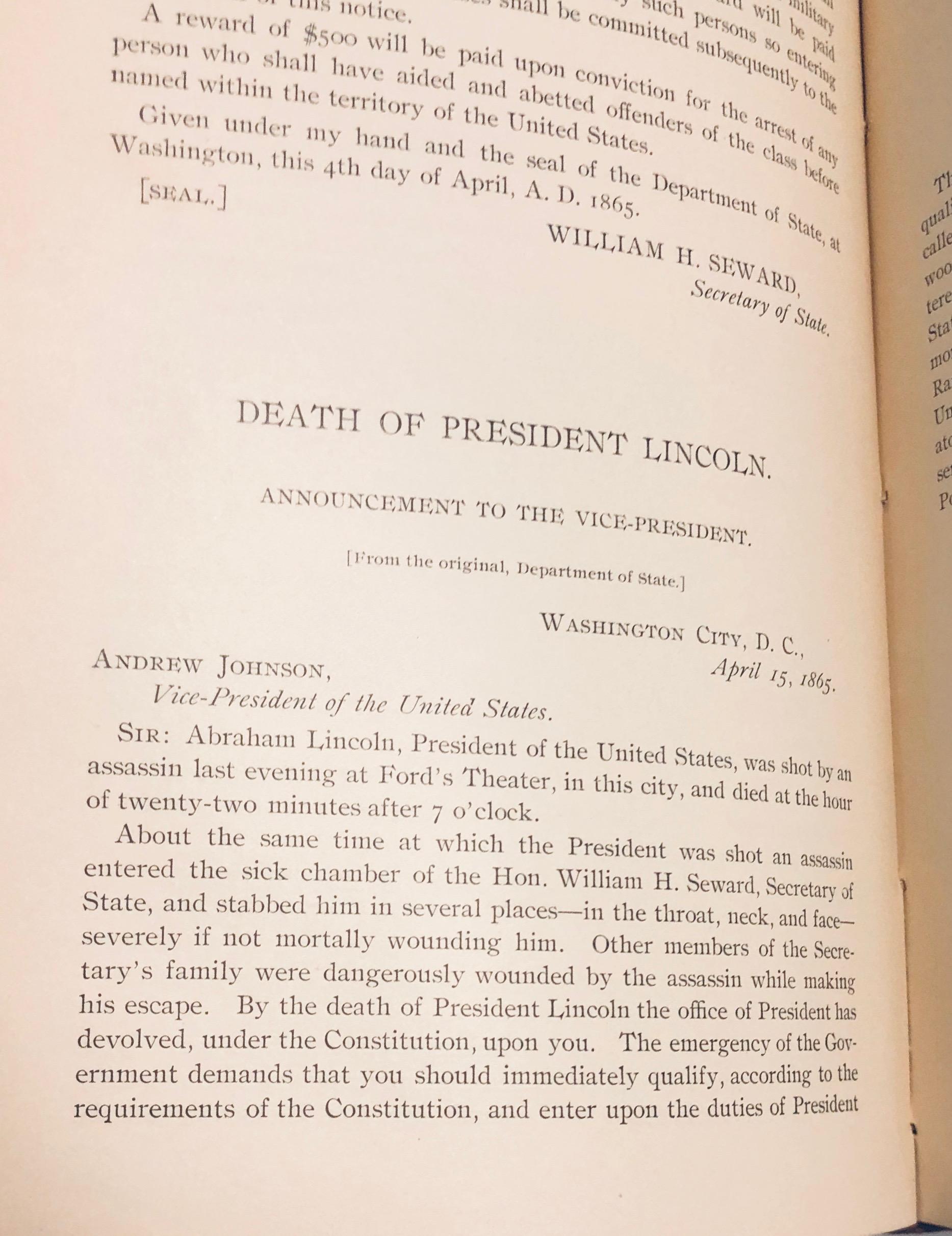 RARE Messages and Papers of the Presidents (1897) LINCOLN Edition with ASSASINATION