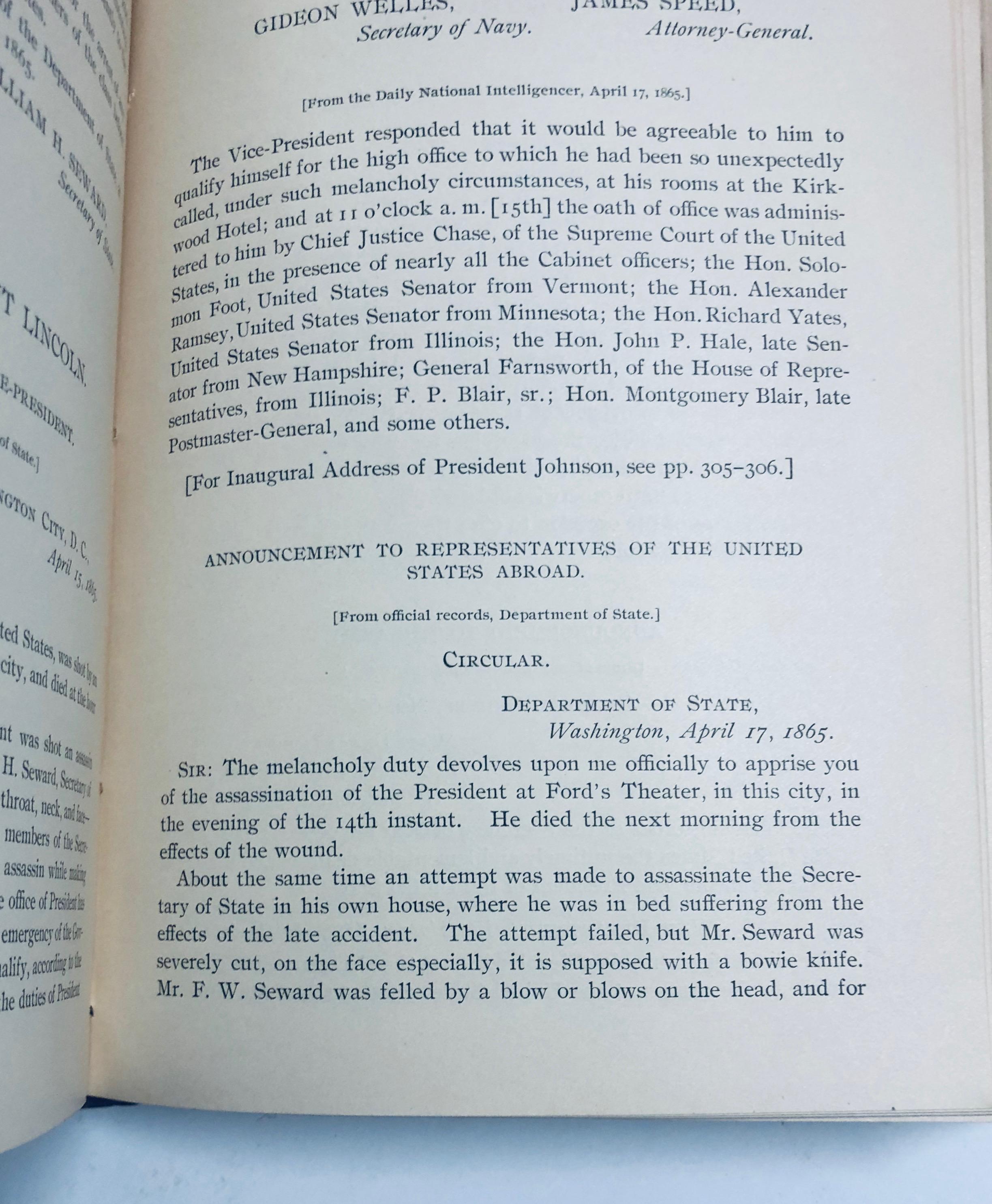 RARE Messages and Papers of the Presidents (1897) LINCOLN Edition with ASSASINATION