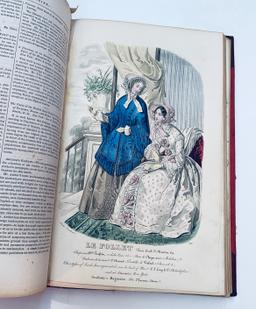 GRAHAM'S MAGAZINE (1850) with Color Fashion Illustrations - VERY NICE