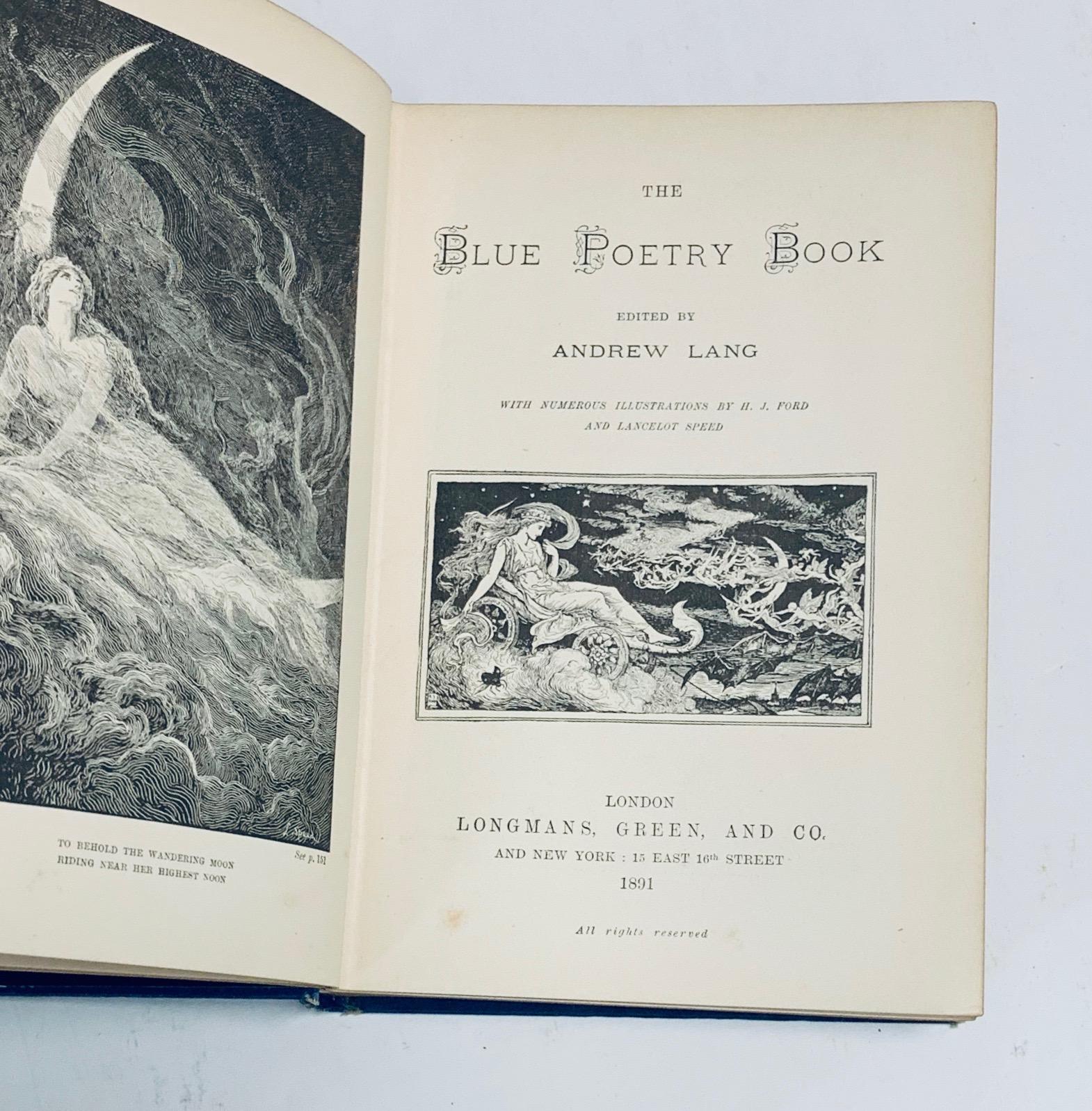 RAREST The Blue Poetry Book by Andrew Lang (1891)