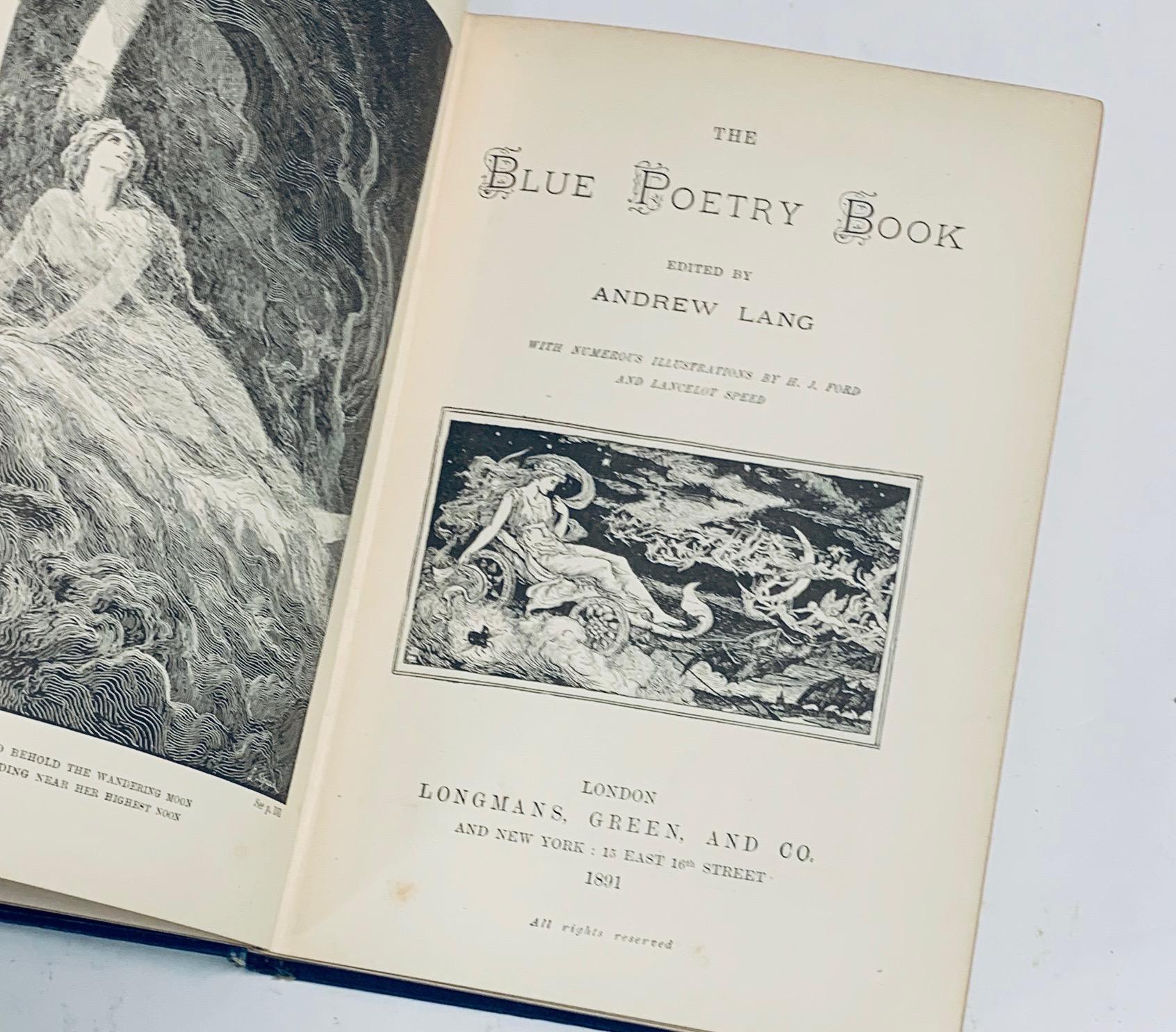 RAREST The Blue Poetry Book by Andrew Lang (1891)