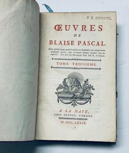 Oeuvres de Blaise PASCAL (1779)