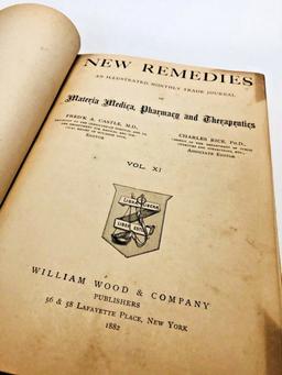 NEW REMEDIES Magazine Bound (1882) Homeopathy Pharmacy Therapeutics
