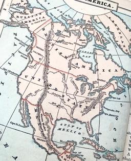 Cornell's Primary Geography (1867) with Color Maps