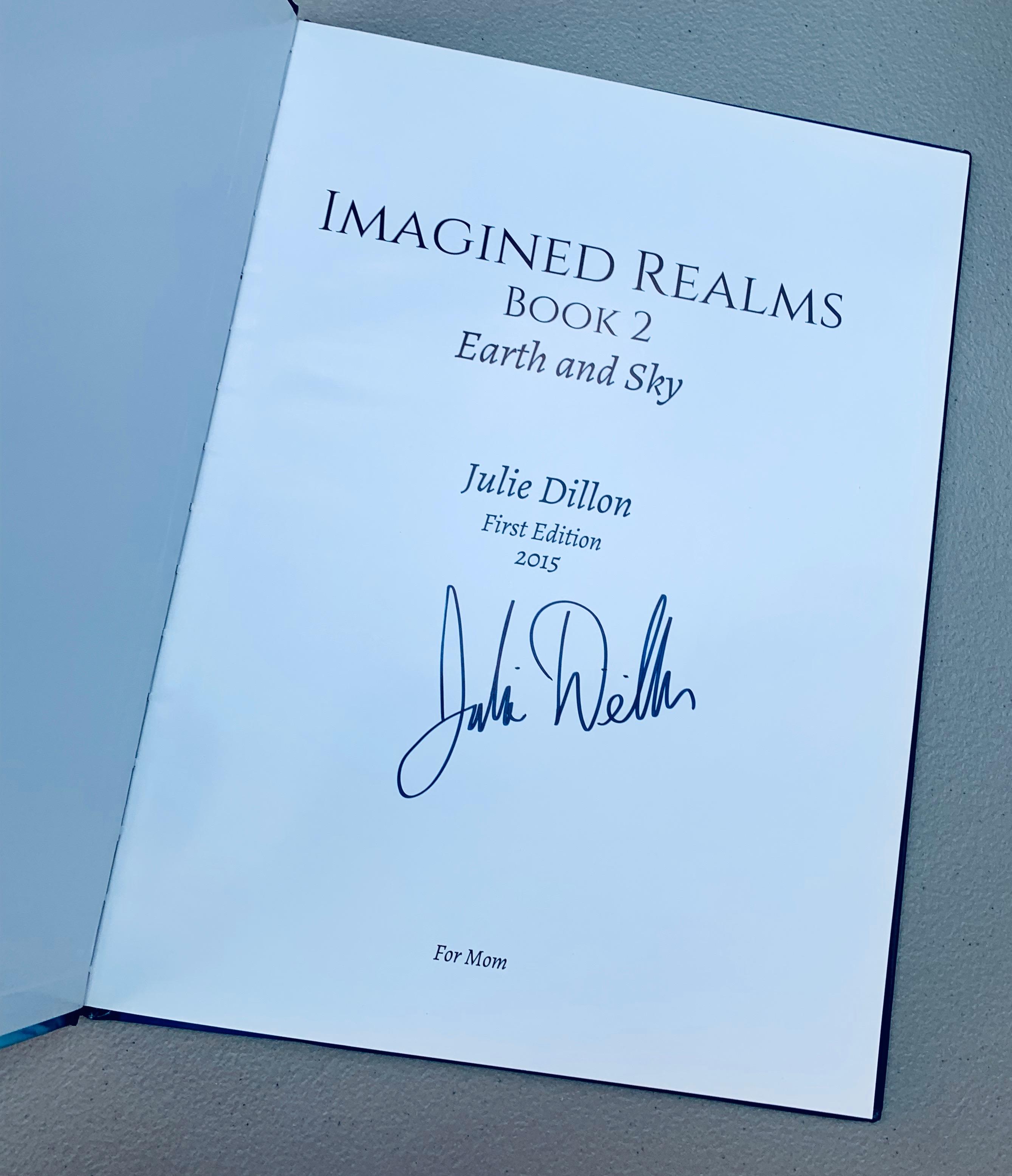 IMAGINED REALMS Earth and Sky (2015) SIGNED Hugo Award Scifi and Fantasy Artist