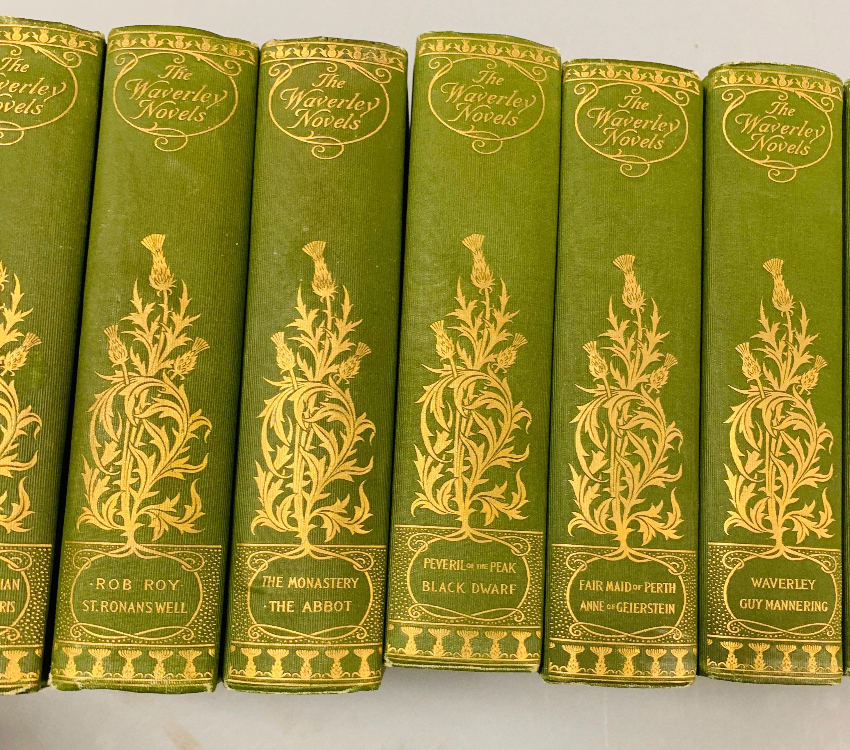 BEAUTIFUL 9 Volume WAVERLY NOVELS Set - Sir Walter Scott (1898)