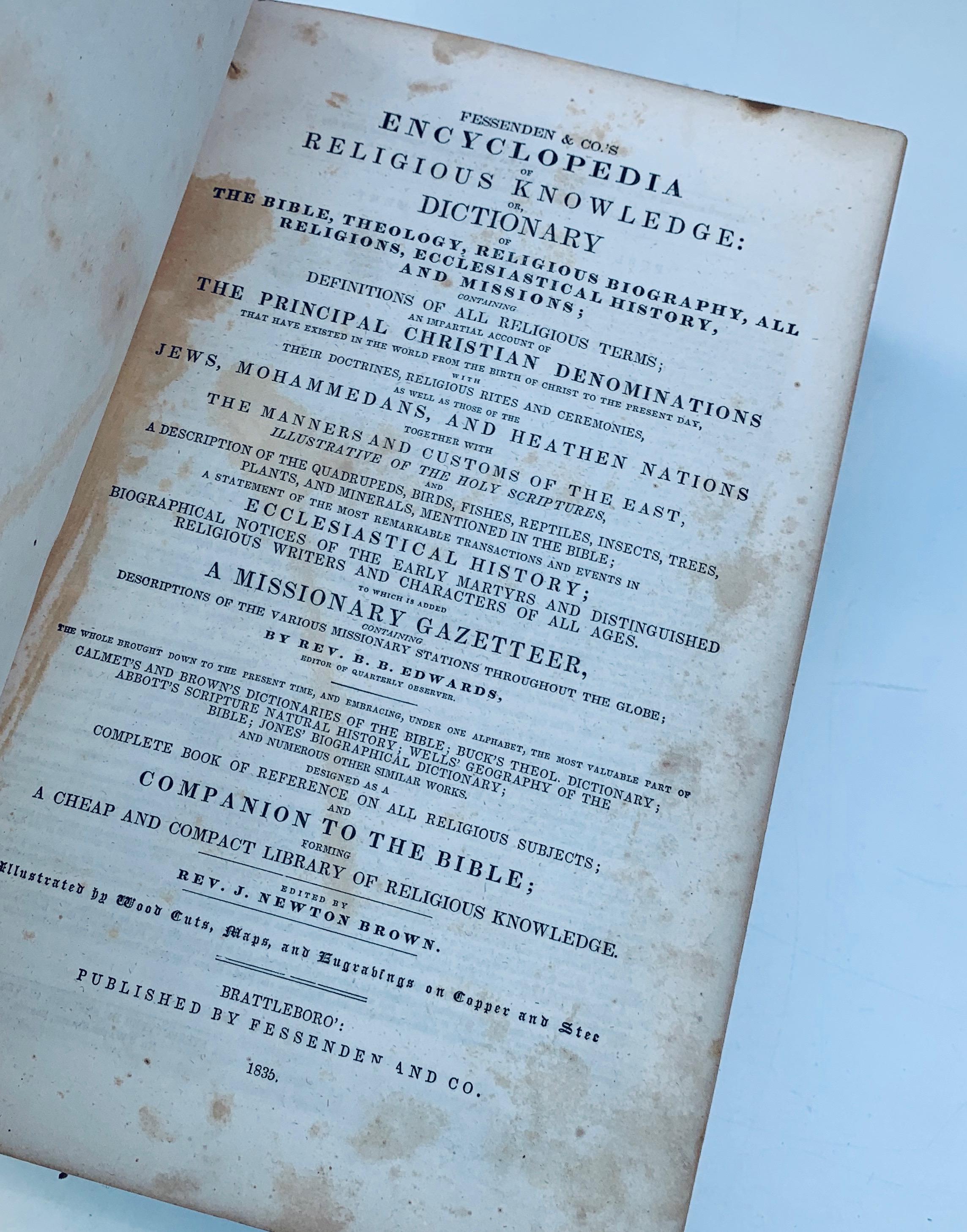 Fessenden & Co.'s Encyclopedia of Religious Knowledge (1835)