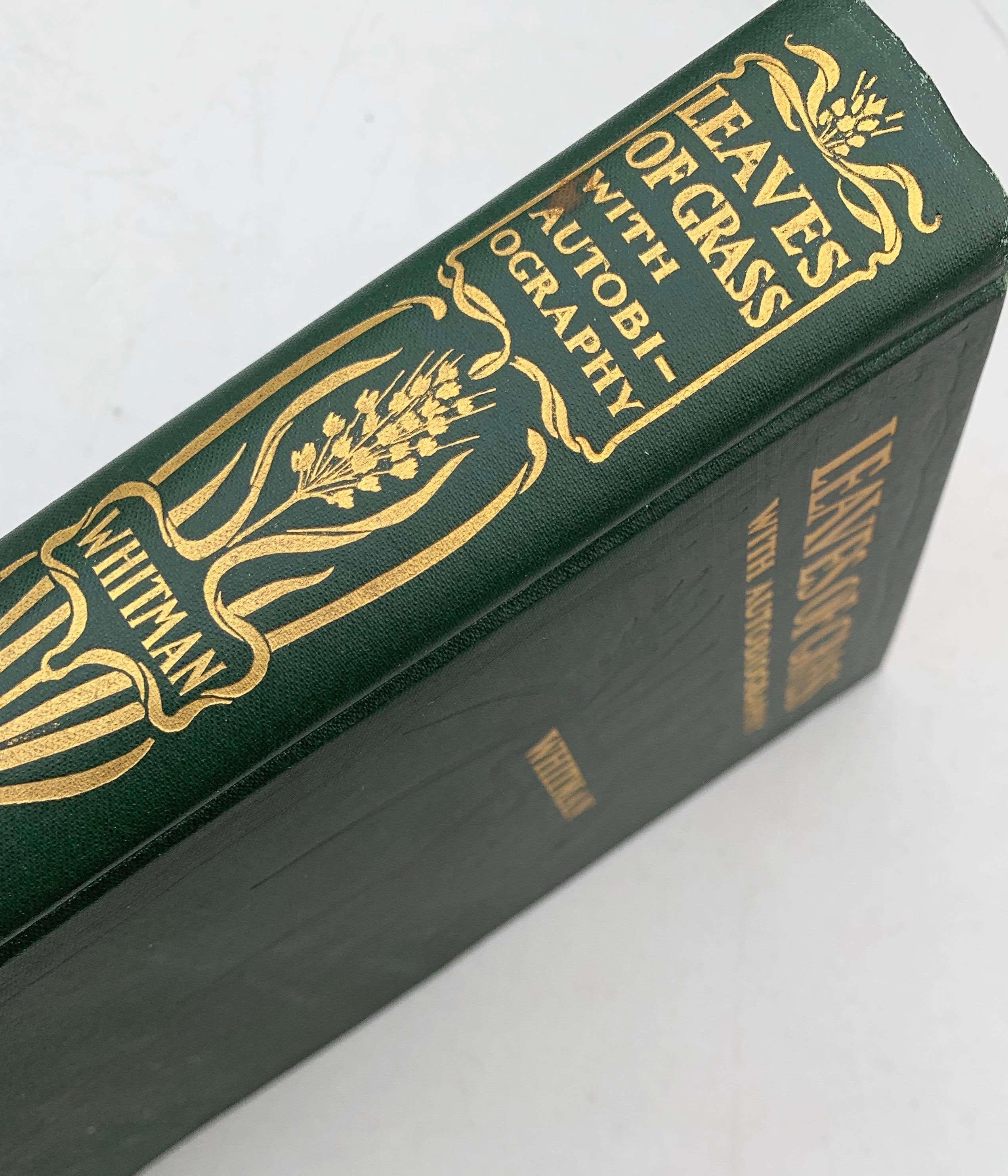 Leaves Of Grass With Autobiography by WALT WHITMAN (1900)