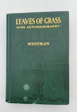 Leaves Of Grass With Autobiography by WALT WHITMAN (1900)