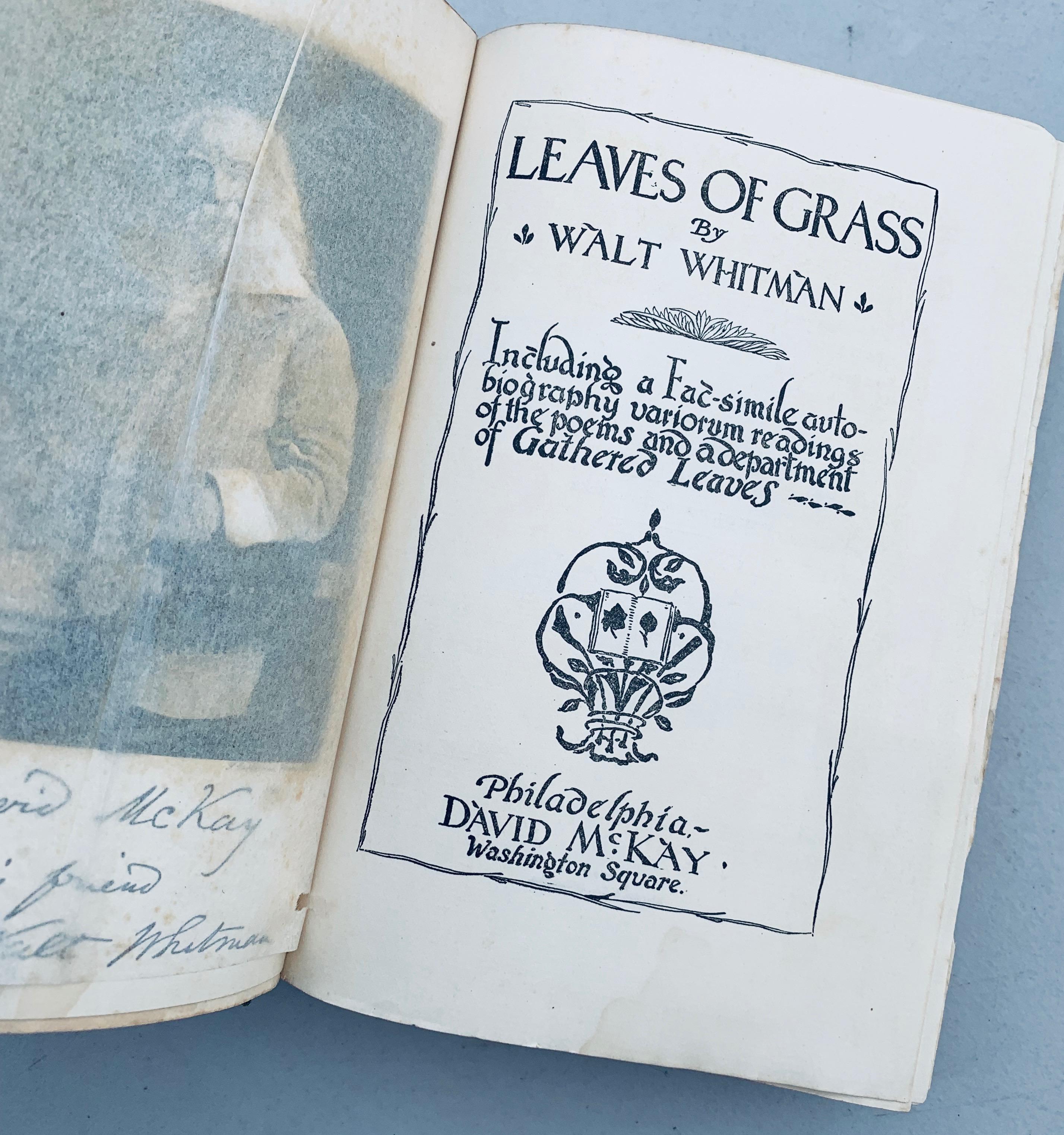 Leaves Of Grass With Autobiography by WALT WHITMAN (1900)