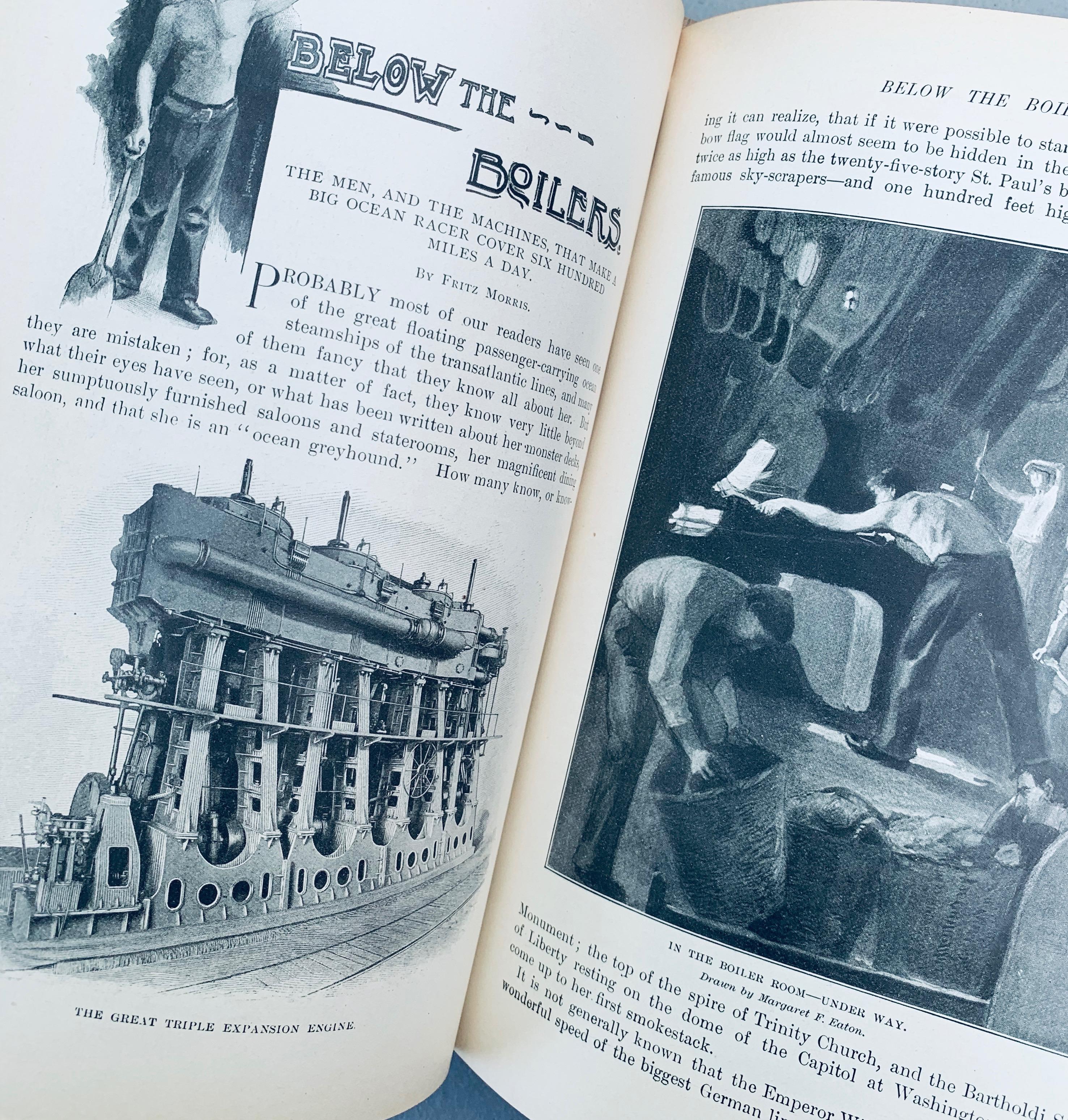 Two Volumes Frank Leslie's Popular Monthly Magazine & Others (1902) Custom Binding